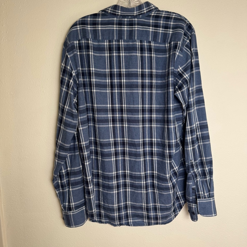 Banana Republic Blue Plaid Button Down Shirt lightweight flannel - Picture 4 of 6